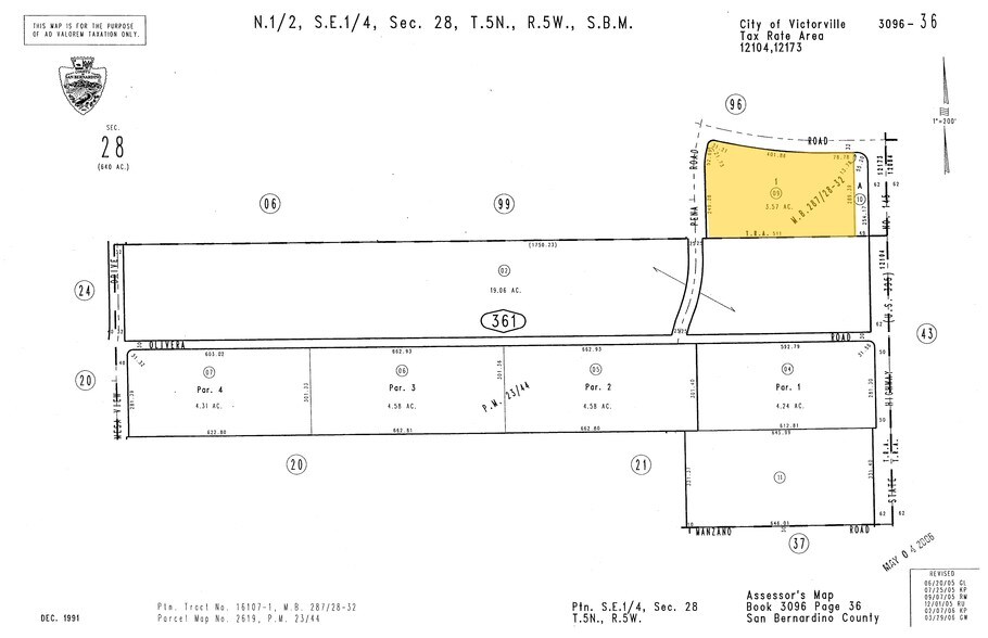 SWC of Hwy 395 & Luna Rd, Victorville, CA à vendre - Plan cadastral - Image 2 de 5