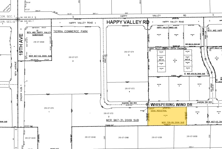 1611 W Whispering Wind Dr, Phoenix, AZ for lease - Plat Map - Image 2 of 2