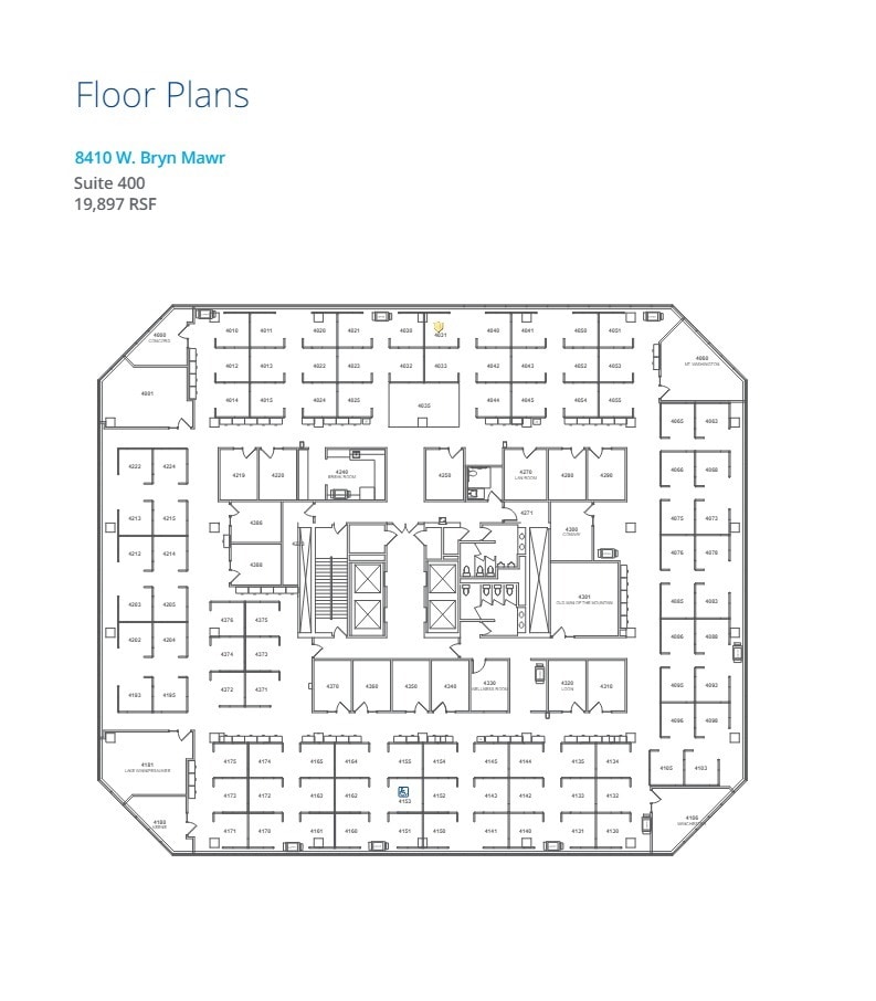 8410 W Bryn Mawr Ave, Chicago, IL à louer Plan d’étage- Image 1 de 1