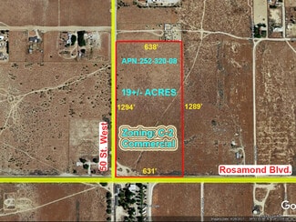 Plus de détails pour 50th St West & Rosamond Blvd, Rosamond, CA - Terrain à vendre