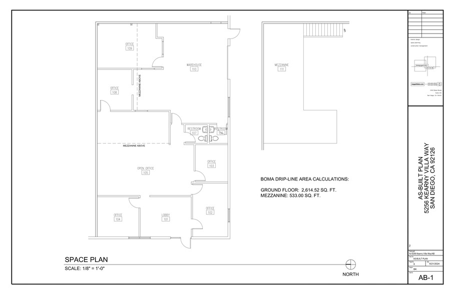 5252-5258 Kearny Villa Way, San Diego, CA à louer - Plan de site - Image 1 de 10