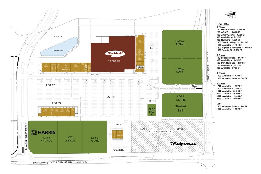 10795 Broadway, Crown Point, IN à louer - Plan de site - Image 2 de 5