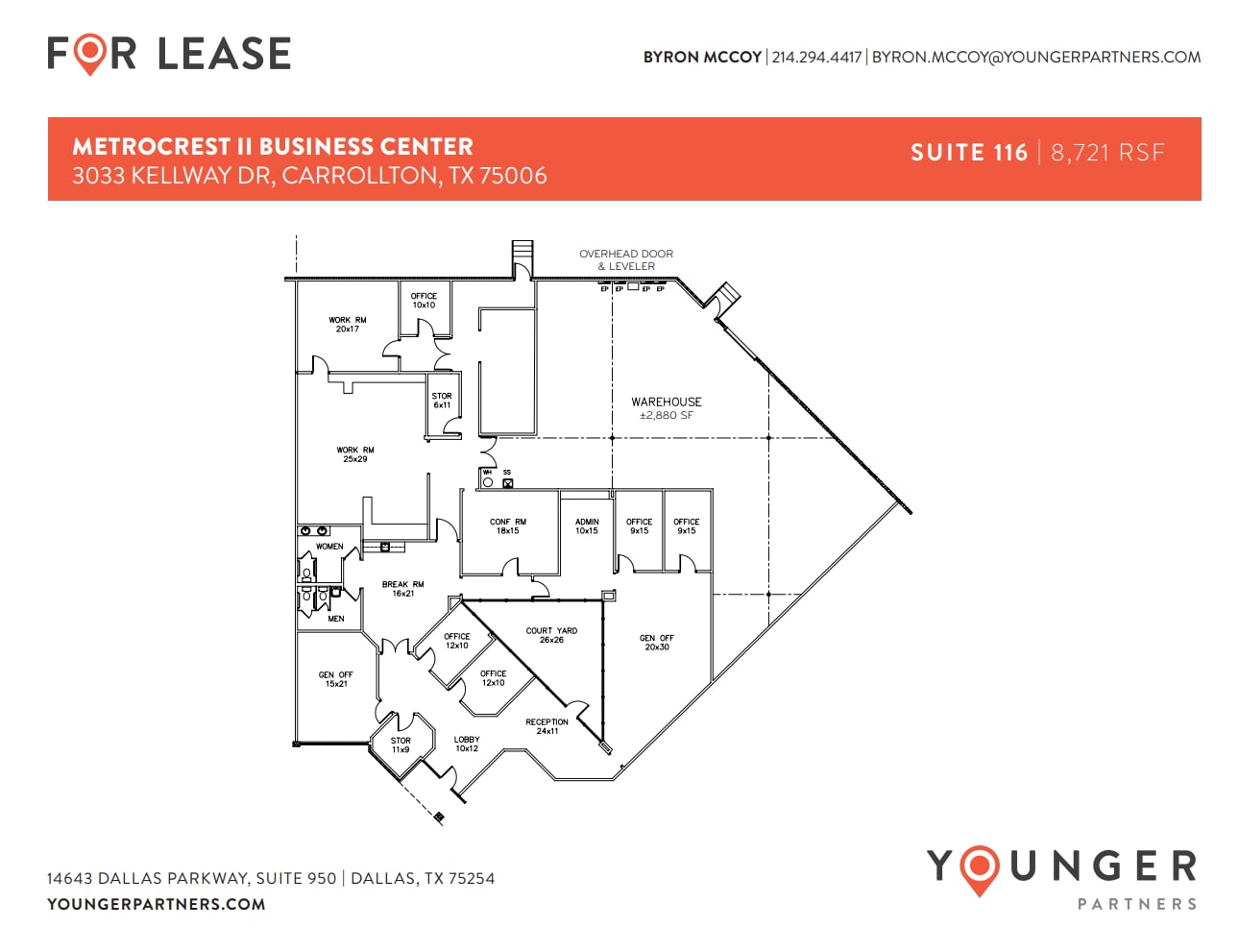 3033 Kellway Dr, Carrollton, TX à louer Plan d’étage- Image 1 de 1