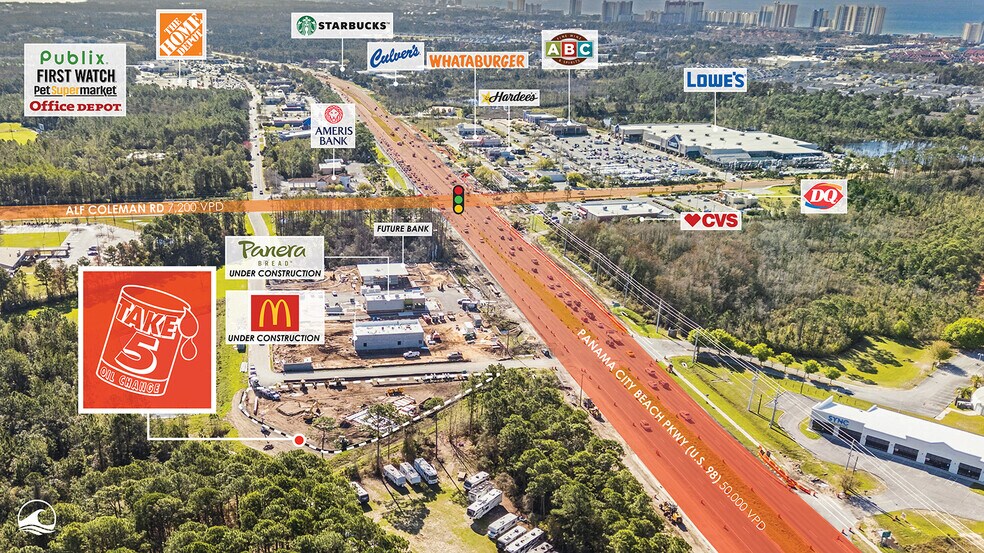 US-98 & N Alf Coleman Rd, Panama City Beach, FL à vendre - Photo du bâtiment - Image 2 de 11