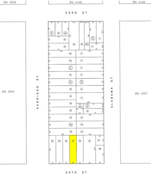 2966 24th St, San Francisco, CA for lease - Plat Map - Image 3 of 3