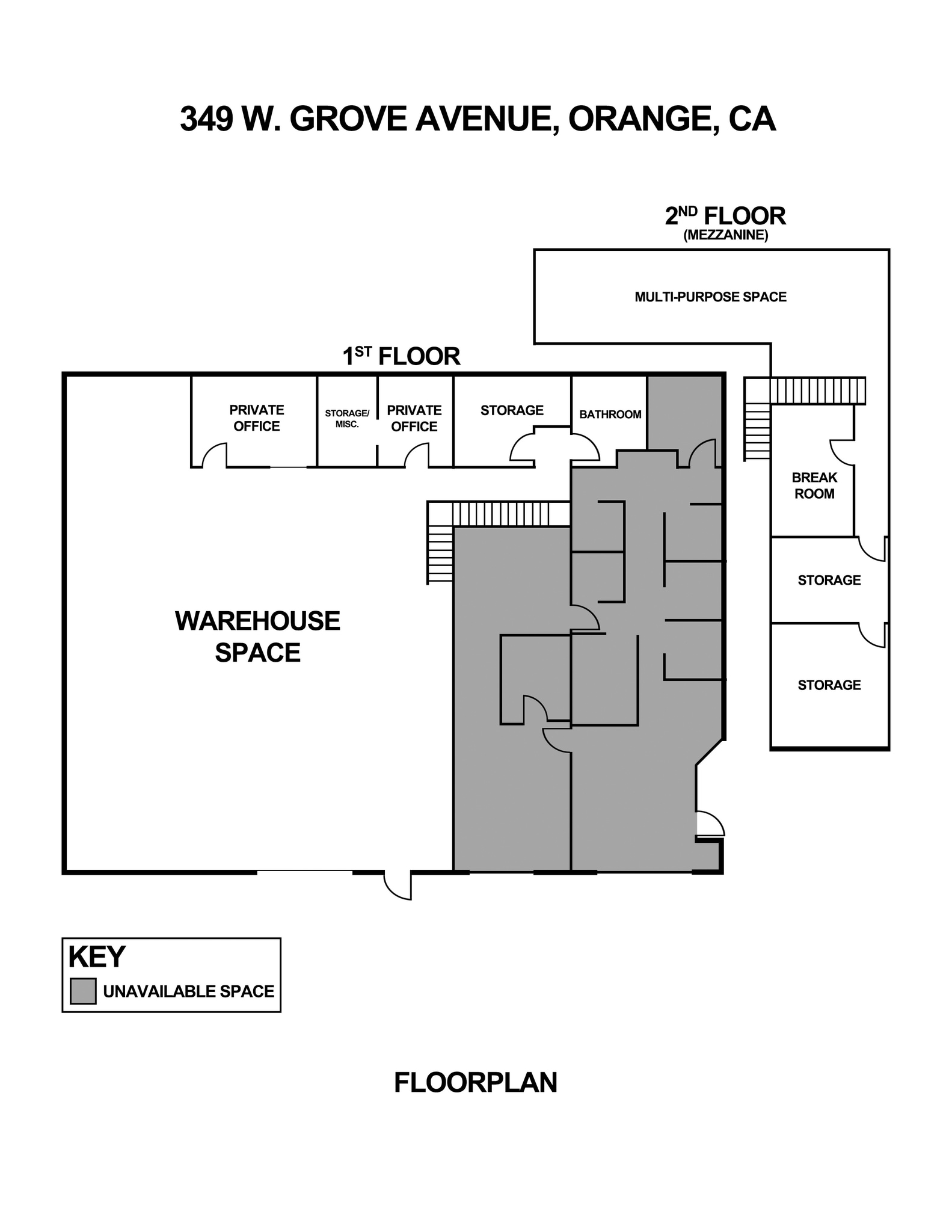 349-353 W Grove Ave, Orange, CA for lease Floor Plan- Image 1 of 1