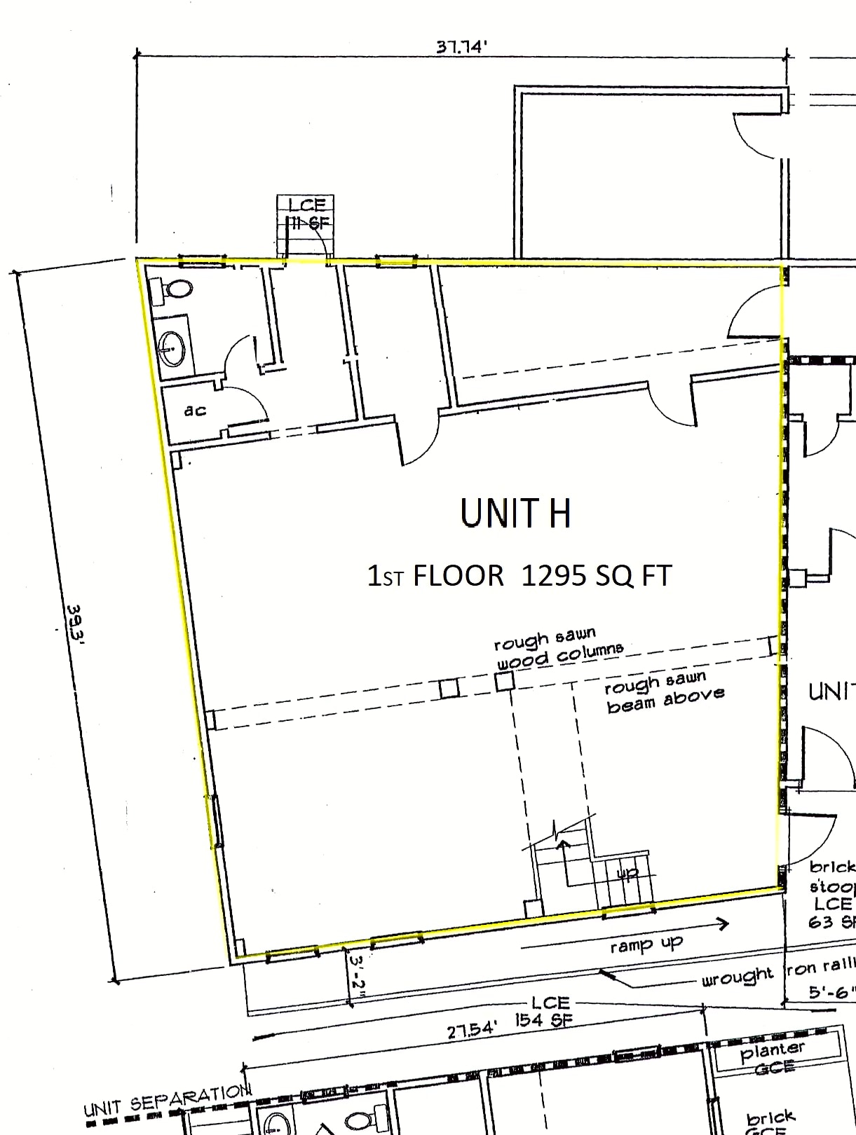 217 Lucas St, Mount Pleasant, SC à louer Plan d’étage- Image 1 de 3