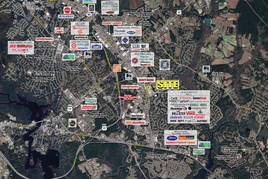 375 Western Blvd, Jacksonville, NC à louer - Aérien - Image 1 de 4