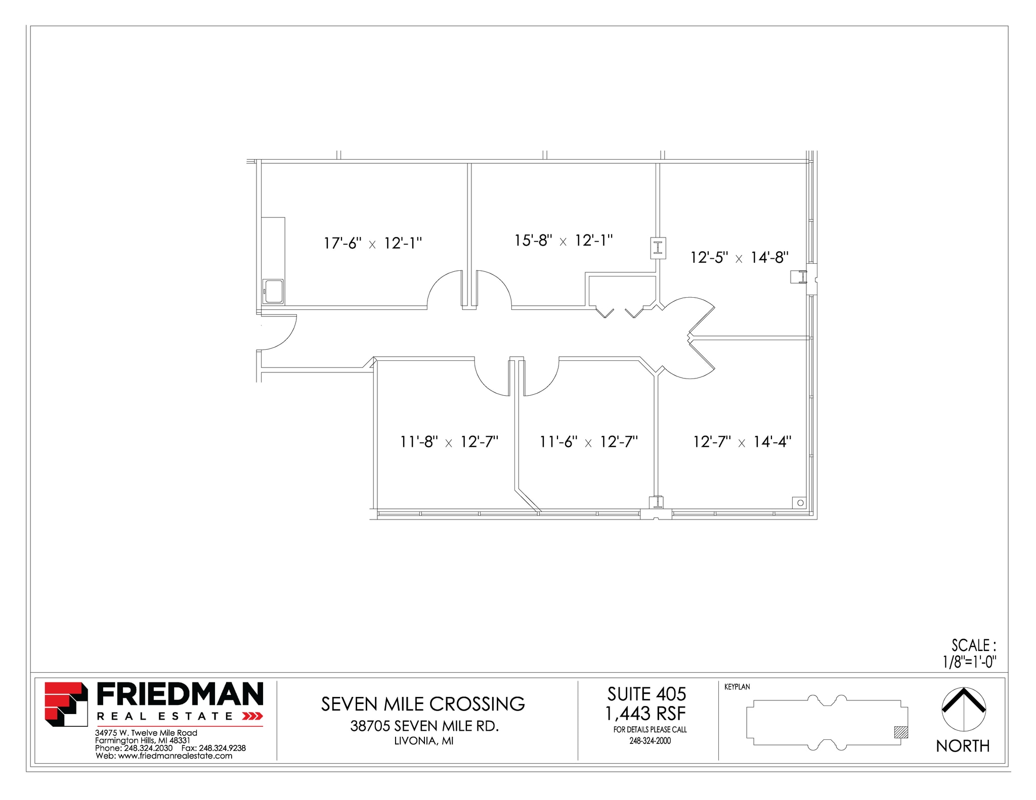 38705 7 Mile Rd, Livonia, MI à louer Plan d’étage- Image 1 de 2
