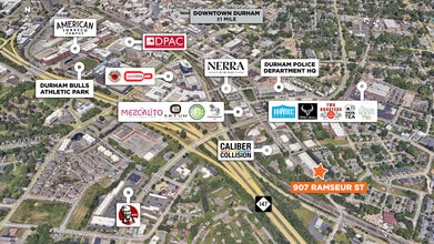 907-915 Ramseur St, Durham, NC - Aérien  Vue de la carte