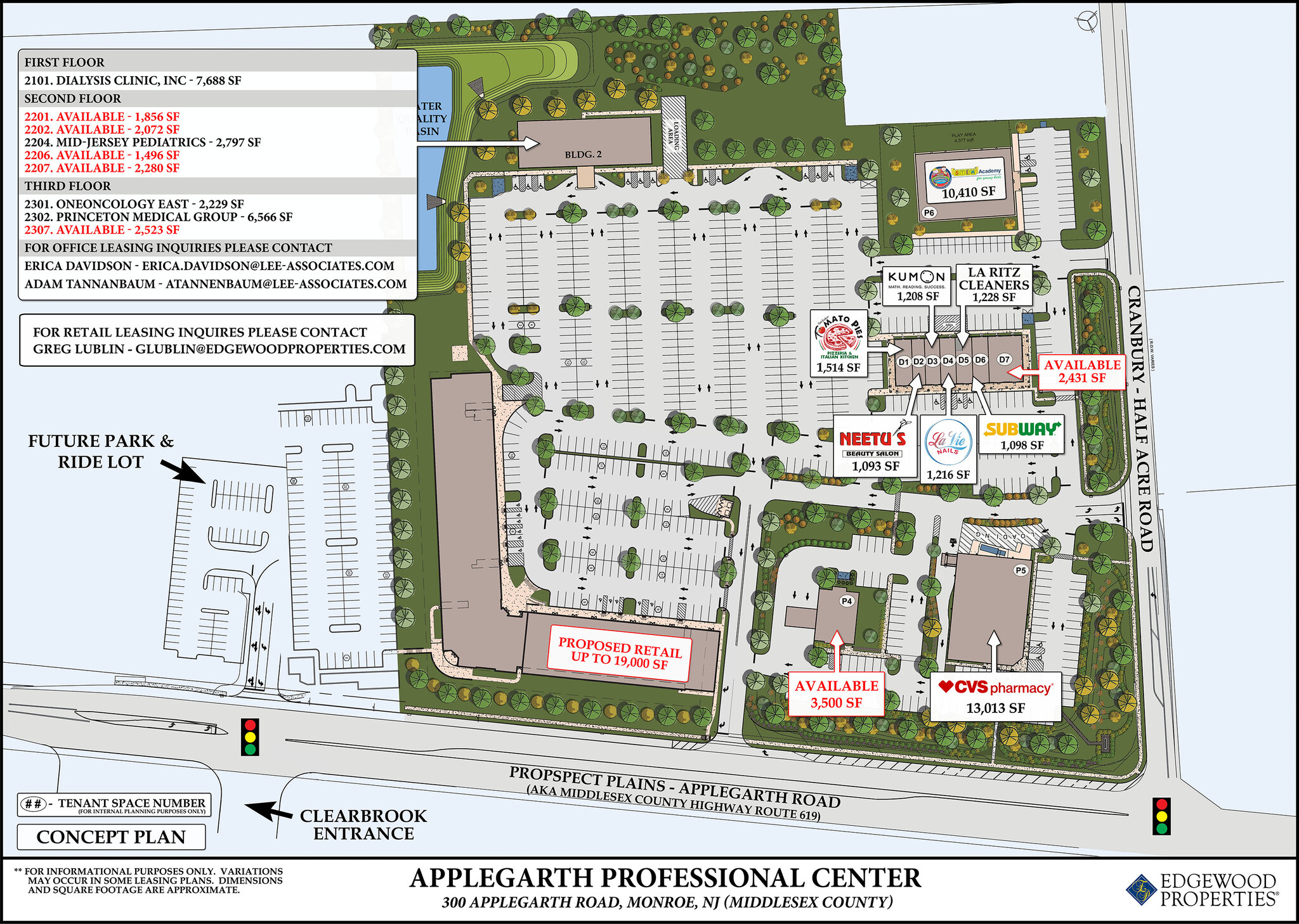 Cranbury Half Acre Rd, Jamesburg, NJ for lease Site Plan- Image 1 of 1