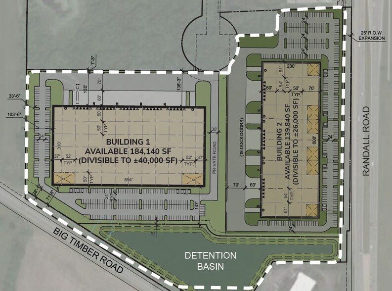 1490 Randall Rd, Elgin, IL à louer - Plan de site - Image 2 de 2