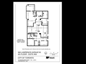 960 Lawrence Ave W, Toronto, ON à louer Plan de site- Image 1 de 1
