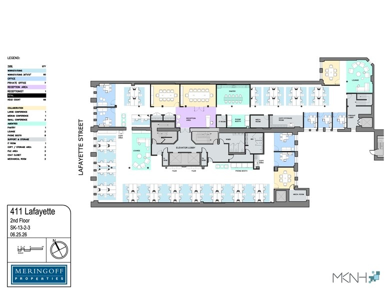 411 Lafayette St, New York, NY à louer - Plan d’étage - Image 2 de 2