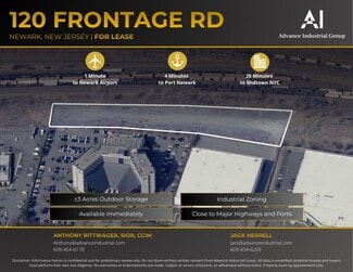 More details for 120 Frontage Rd, Newark, NJ - Land for Lease