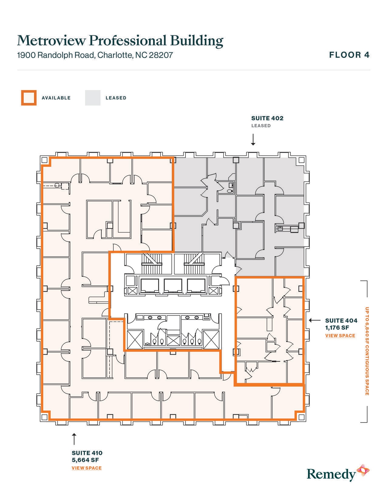 1900 Randolph Rd, Charlotte, NC à louer Plan d’étage- Image 1 de 1
