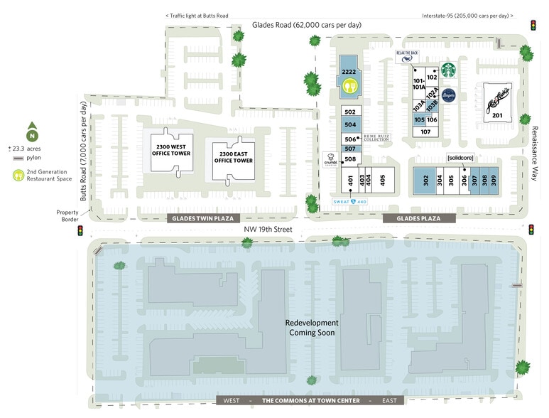 2200-2222 Glades Rd, Boca Raton, FL for lease - Site Plan - Image 3 of 36