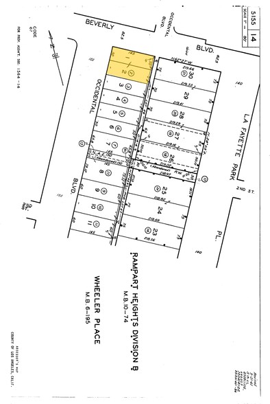 2828 Beverly Blvd, Los Angeles, CA à vendre - Plan cadastral - Image 1 de 1