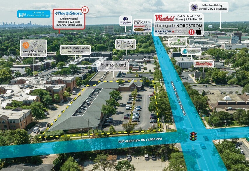 50-126 Skokie Blvd, Wilmette, IL à louer - Photo du bâtiment - Image 2 de 8