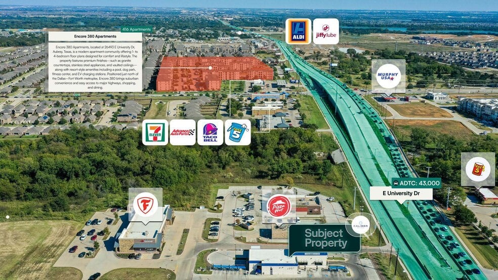 8073 University Dr, Cross Roads, TX à vendre - Photo du bâtiment - Image 2 de 3