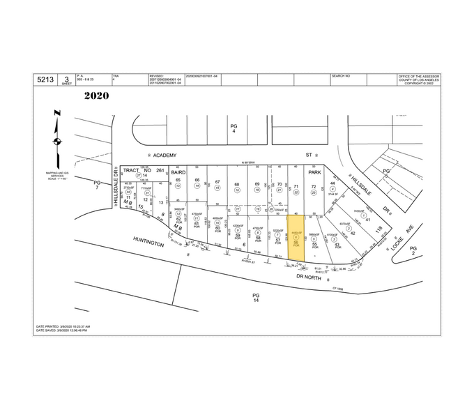 4791 Huntington Dr N, Los Angeles, CA for sale - Plat Map - Image 1 of 1