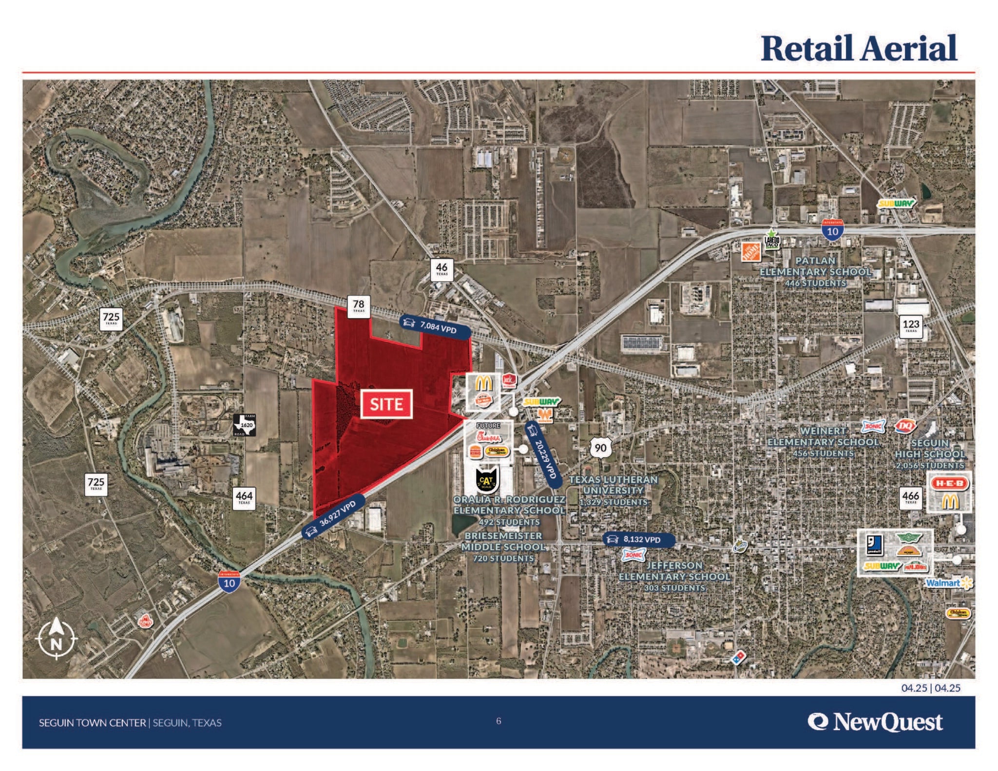 NWC I-10 & Highway 46, Seguin, TX for sale Aerial- Image 1 of 4