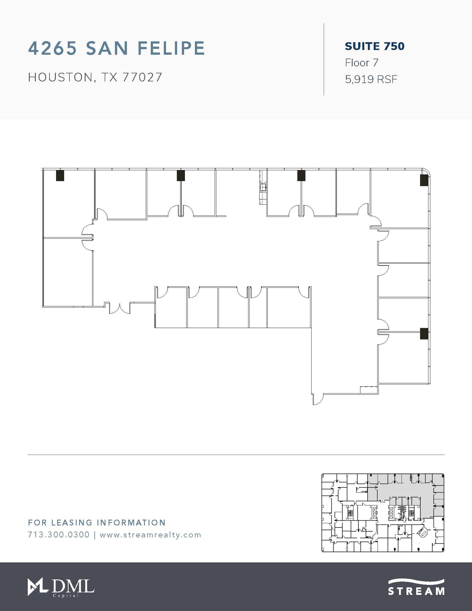 4265 San Felipe St, Houston, TX for lease Floor Plan- Image 1 of 1