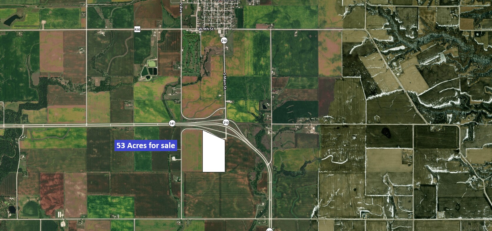 S avenue Ave, Woodward, IA à vendre Aérien- Image 1 de 4