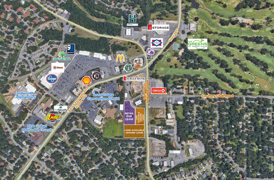 7311 N Hills Blvd, North Little Rock, AR for lease - Aerial - Image 2 of 3