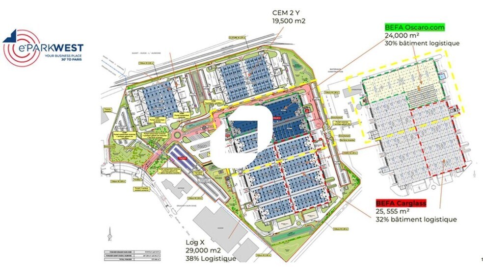Flex in Eragny for lease - Site Plan - Image 2 of 11