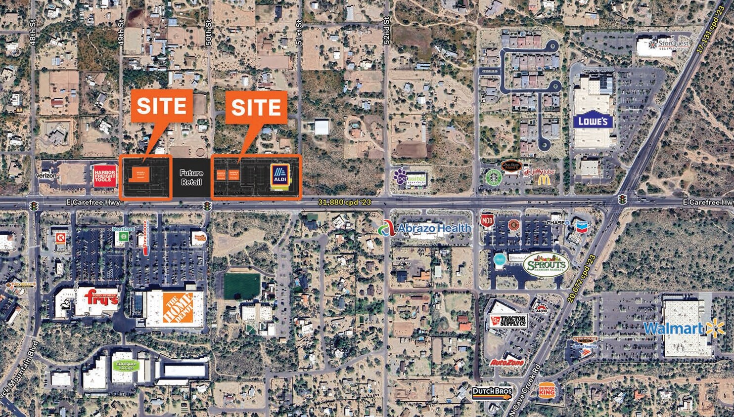 NEC of E Carefree Hwy & 49th St, Cave Creek, AZ for sale Primary Photo- Image 1 of 3