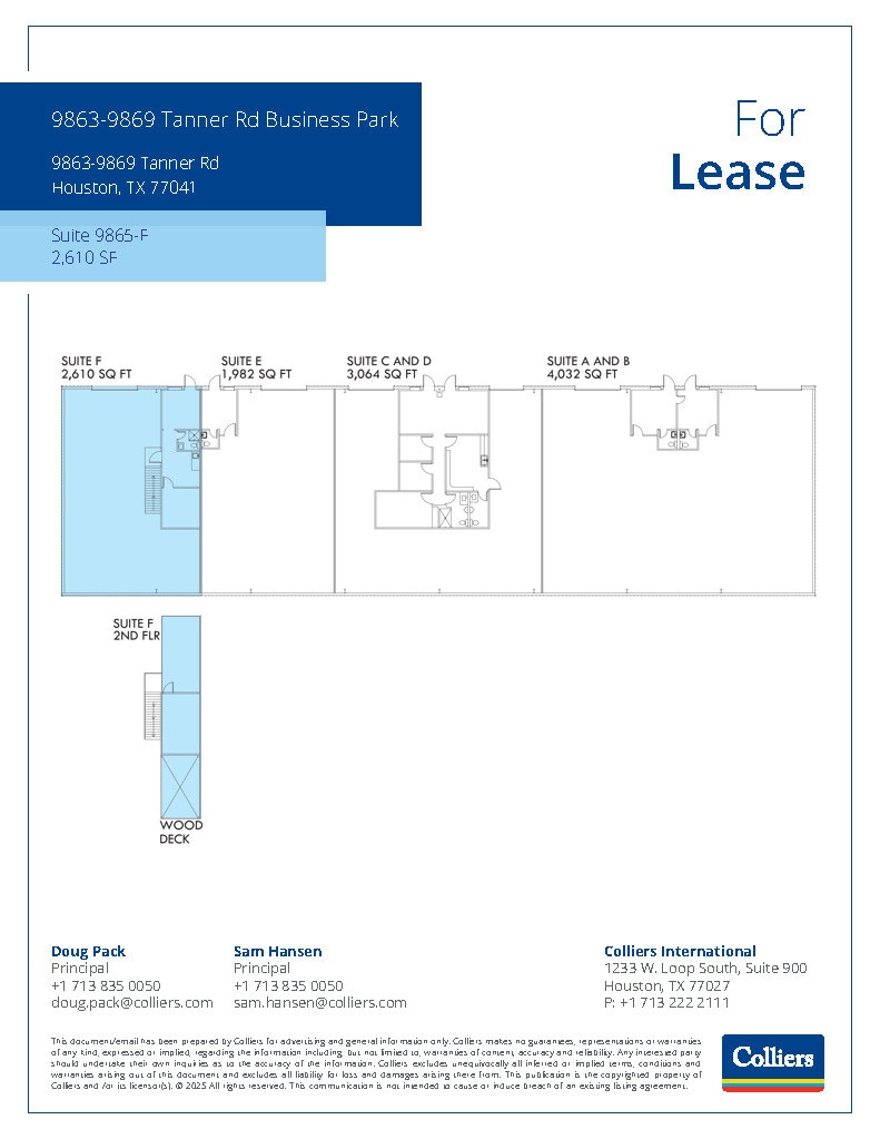 9863 Tanner Rd, Houston, TX à louer Plan d’étage- Image 1 de 1