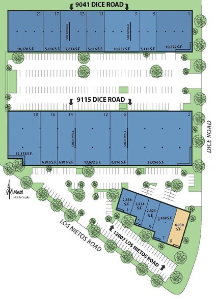9115 Dice Rd, Santa Fe Springs, CA à louer - Plan de site - Image 3 de 4