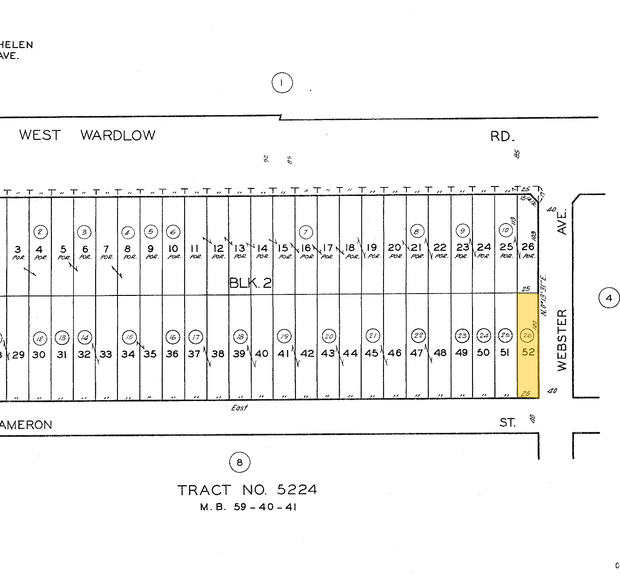3661 Webster Ave, Long Beach, CA à vendre - Plan cadastral - Image 1 de 1