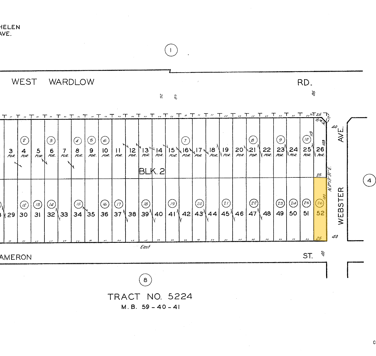 3661 Webster Ave, Long Beach, CA à vendre Plan cadastral- Image 1 de 2