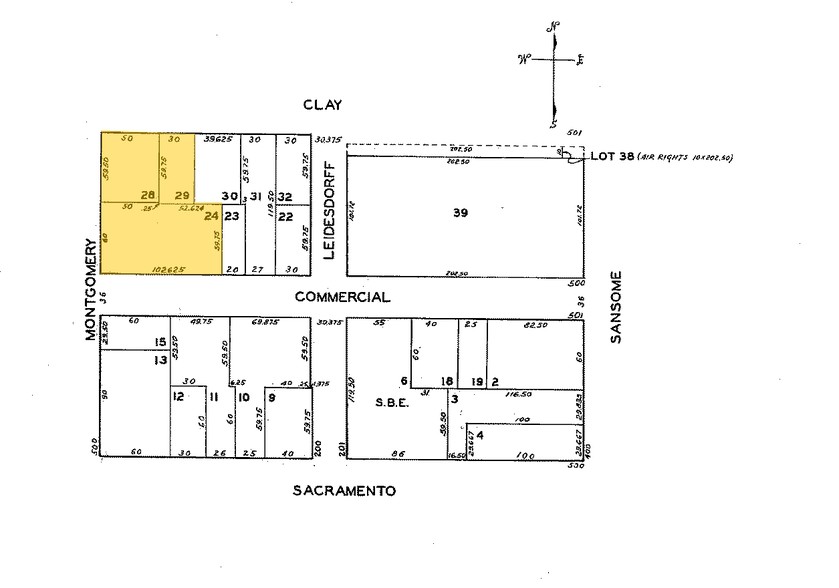 550 Montgomery St, San Francisco, CA à louer - Plan cadastral - Image 2 de 4