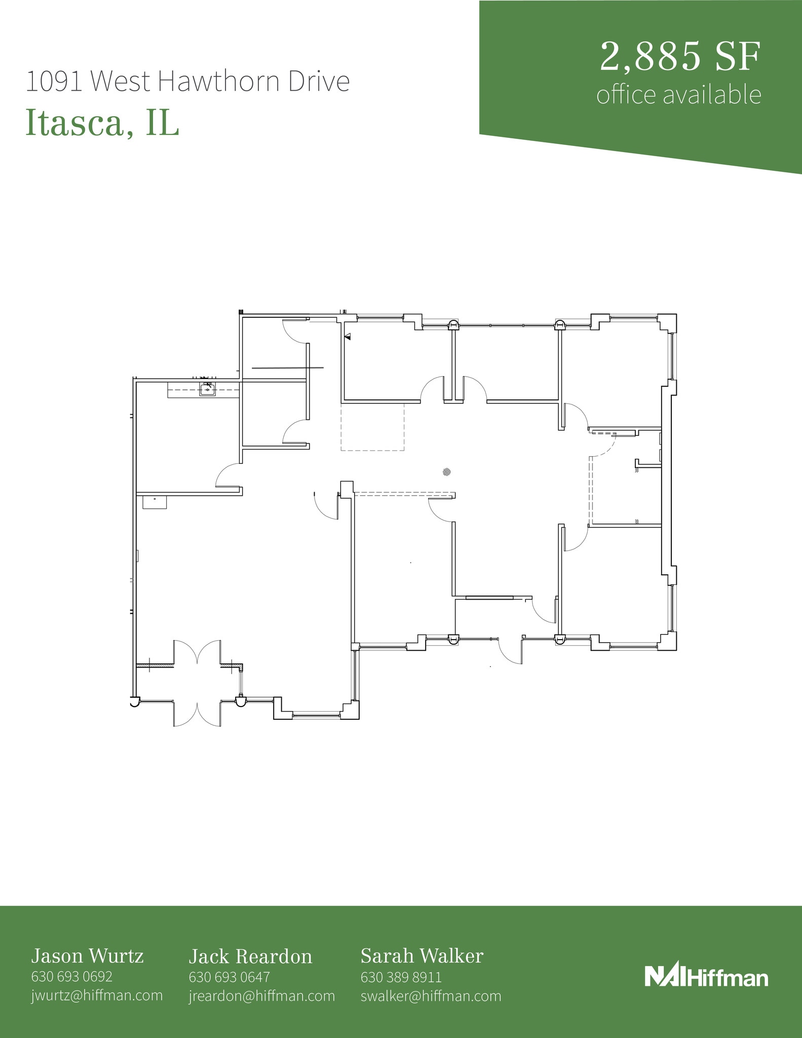 1091-1099 W Hawthorn Dr, Itasca, IL for lease Floor Plan- Image 1 of 1