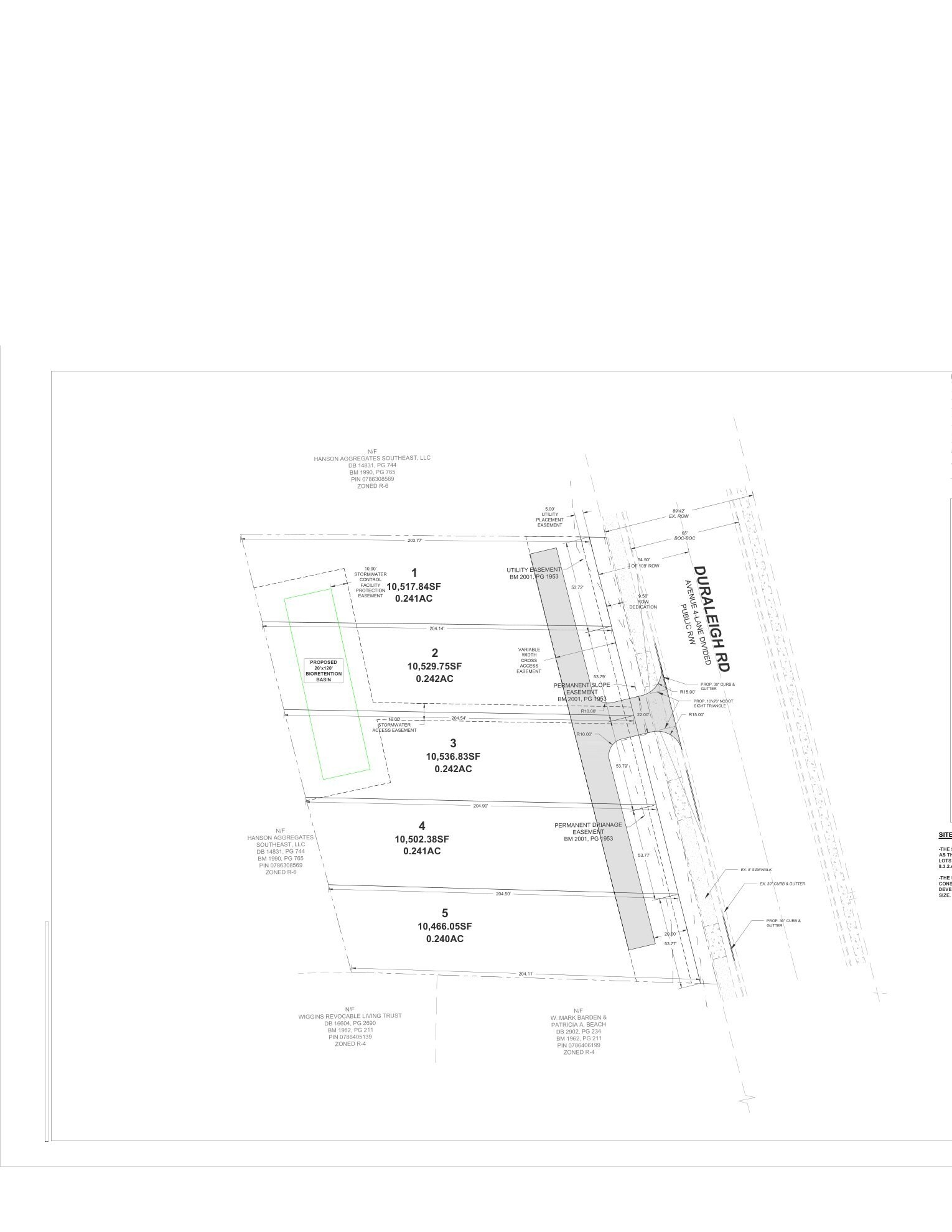 4501 Duraleigh Rd, Raleigh, NC à vendre Plan cadastral- Image 1 de 2
