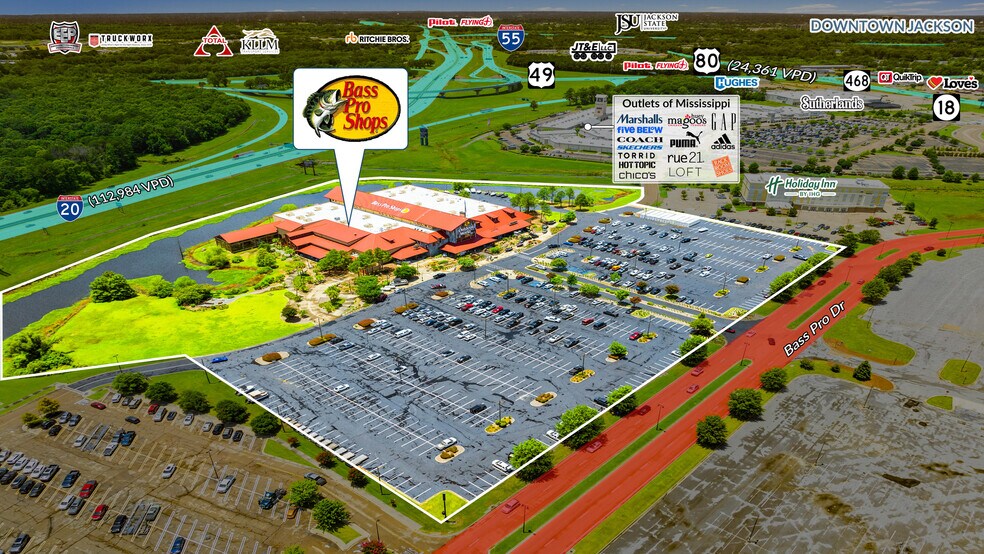 100 Bass Pro Dr, Pearl, MS à vendre - Photo du bâtiment - Image 3 de 6