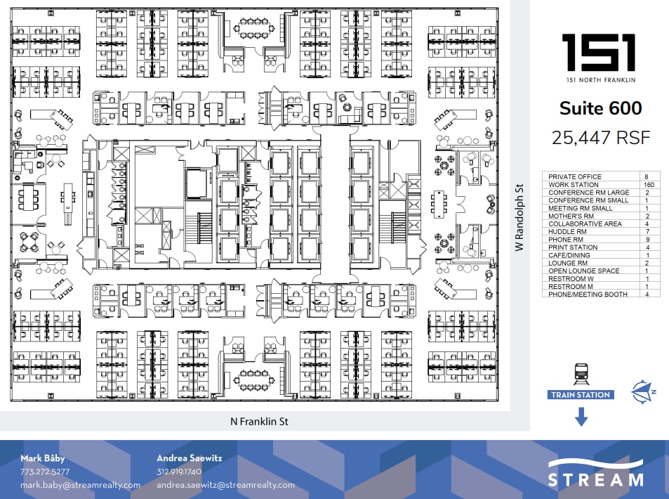 151 N Franklin St, Chicago, IL à louer Plan d’étage- Image 1 de 1