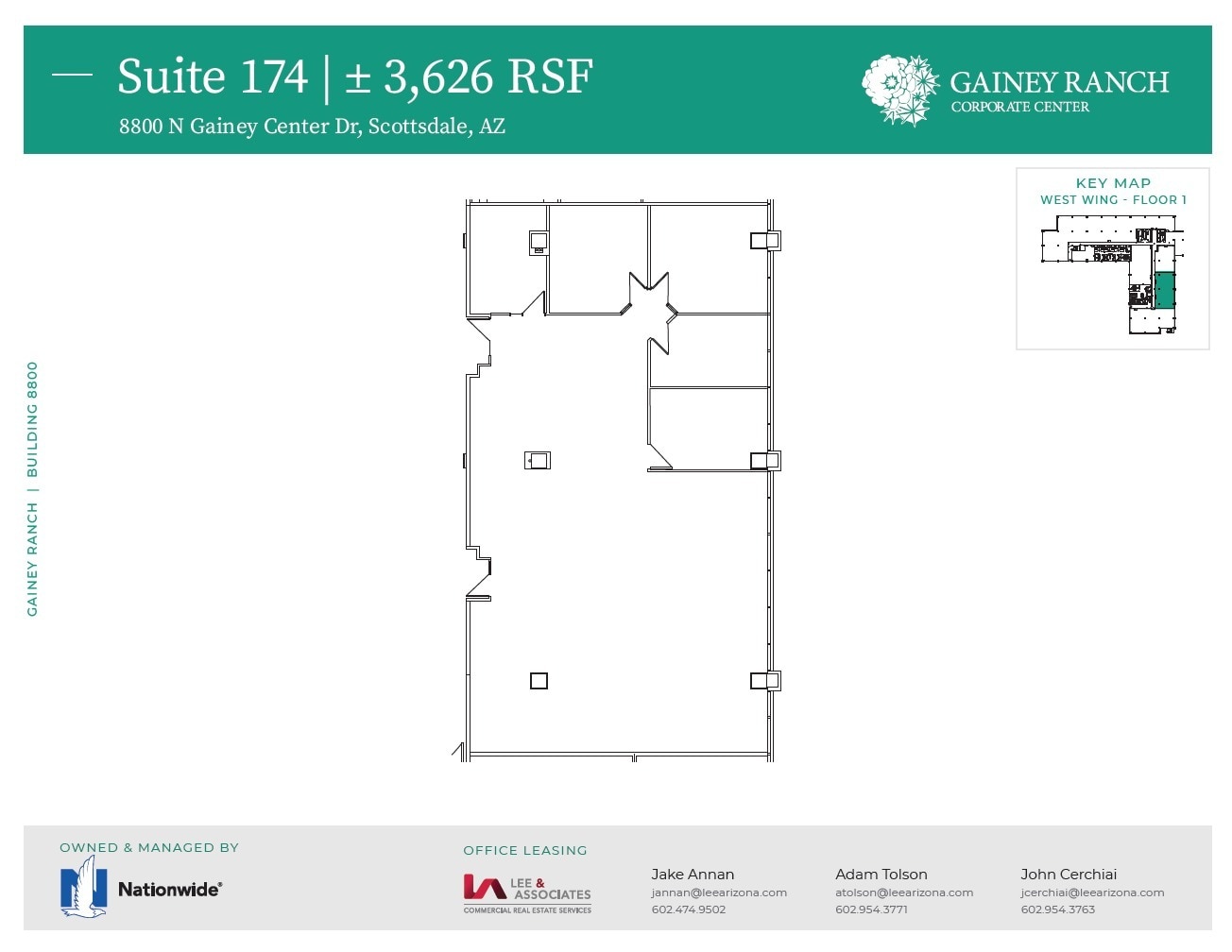 8800 N Gainey Center Dr, Scottsdale, AZ for lease Floor Plan- Image 1 of 1