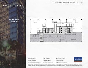 777 brickell Ave, Miami, FL à louer Plan d’étage- Image 1 de 1
