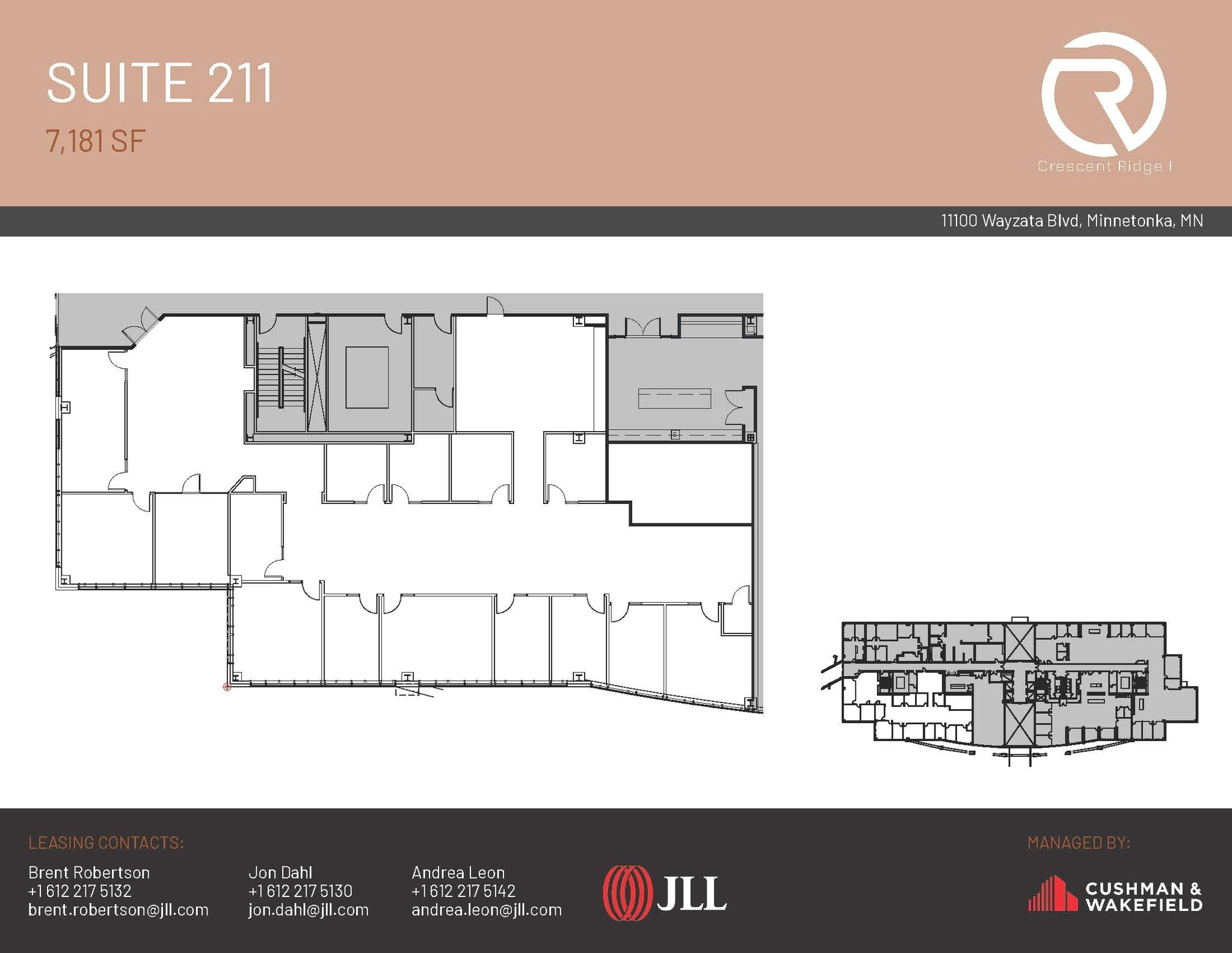 11100 Wayzata Blvd, Minnetonka, MN à louer Plan d’étage- Image 1 de 1