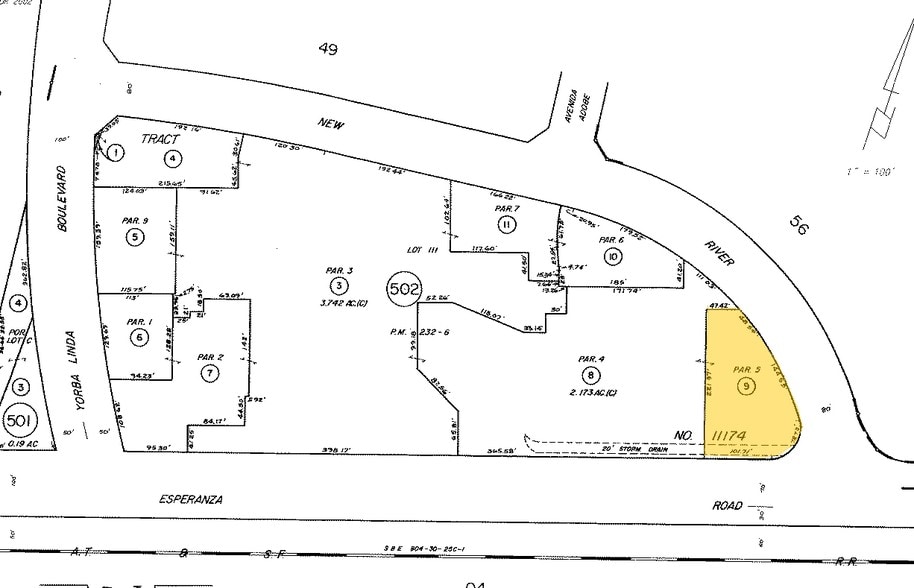 21580 Yorba Linda Blvd, Yorba Linda, CA for lease - Plat Map - Image 2 of 10