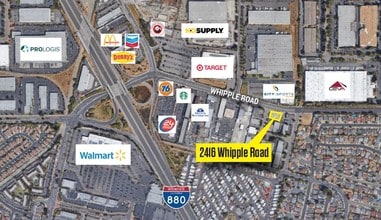 2416 Whipple Rd, Hayward, CA - AERIAL  map view