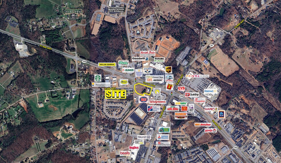 3529 Hwy 153, Powdersville, SC à louer - Aérien - Image 2 de 4