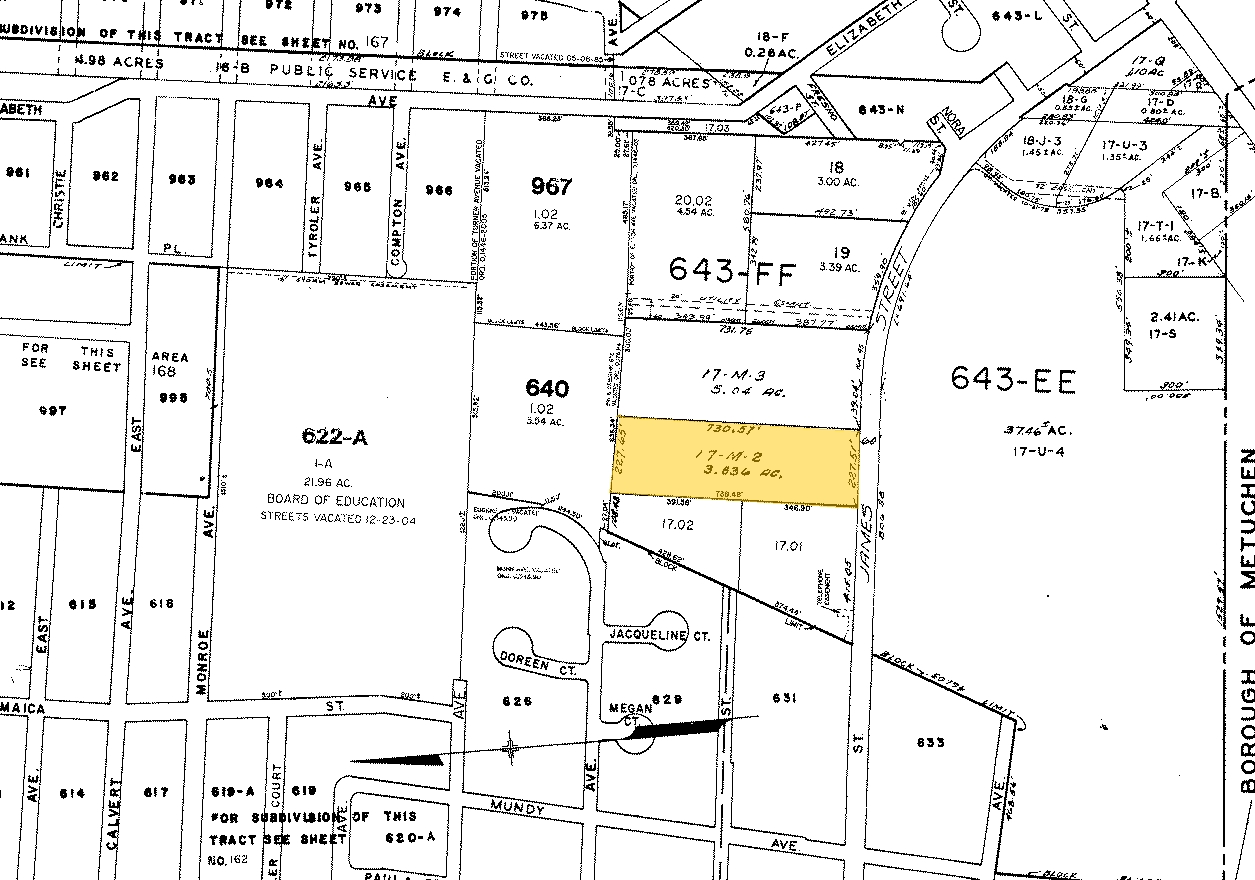 98 James St, Edison, NJ à vendre Plan cadastral- Image 1 de 1