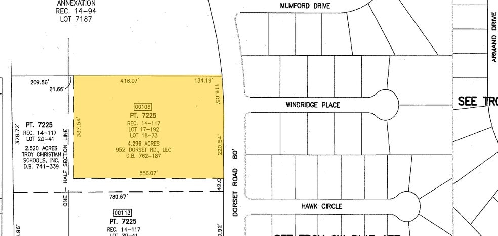 950-974 S Dorset Rd, Troy, OH for lease - Plat Map - Image 3 of 8