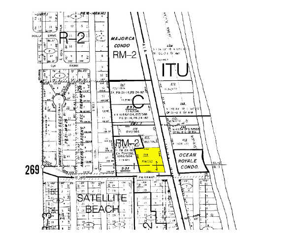 1596 Highway A1A, Satellite Beach, FL à vendre - Plan cadastral - Image 1 de 1