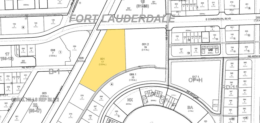 2400 E Commercial Blvd, Fort Lauderdale, FL à louer - Plan cadastral - Image 2 de 38